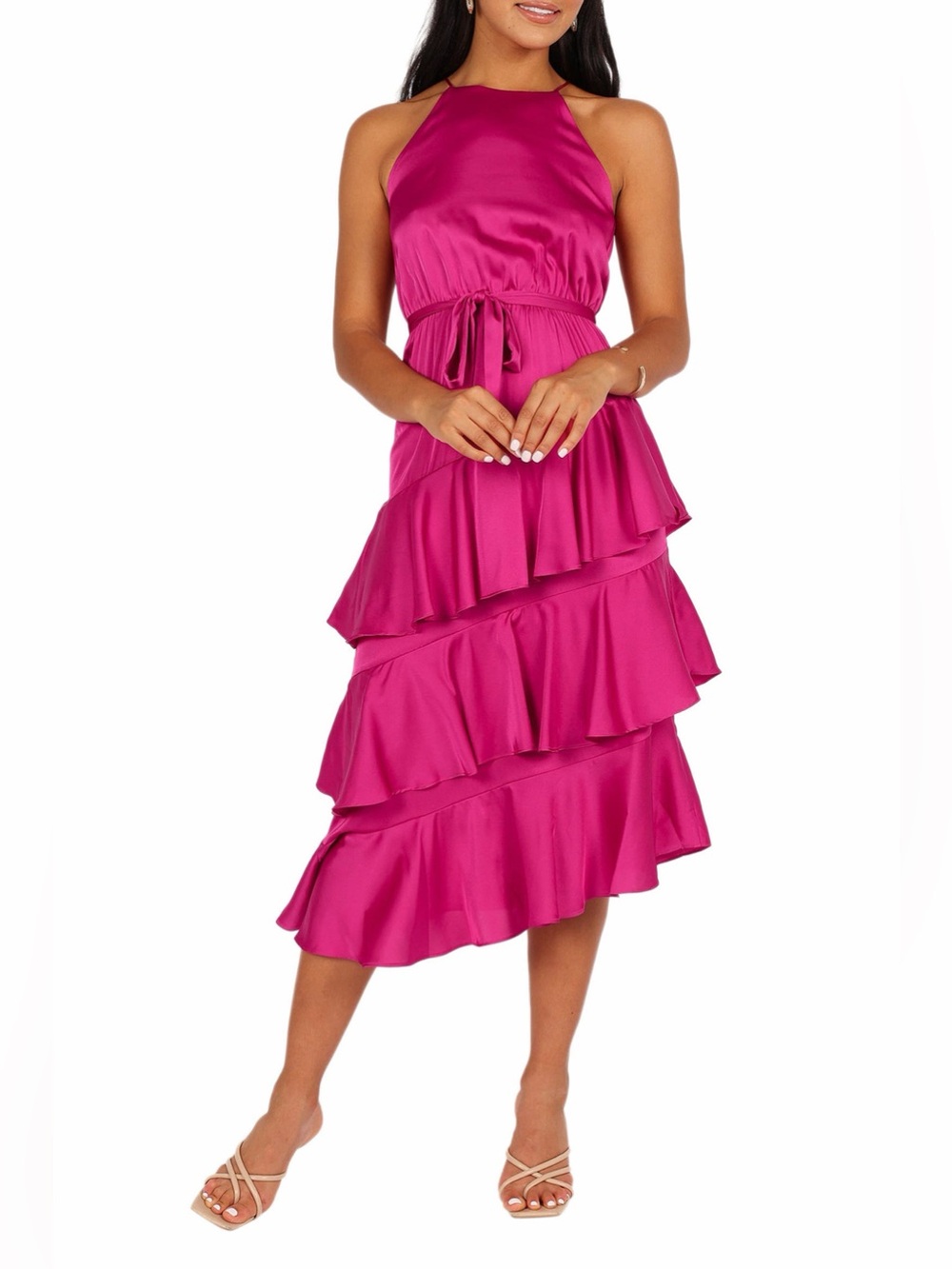 NWT Petal & Pup Seychelle Asymmetric Tiered Dress Size 10